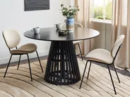 Dining Table MESILLA Black 120 cm 120 cm Acacia Wood_906720
