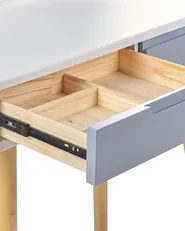 Toeletta con specchio e sgabello DIEPPE LED Bianco_850240