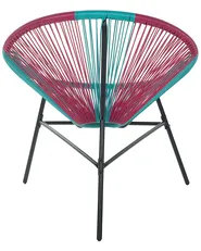 Sedia da giardino ACAPULCO Rattan sintetico (PE) Turchese_718122
