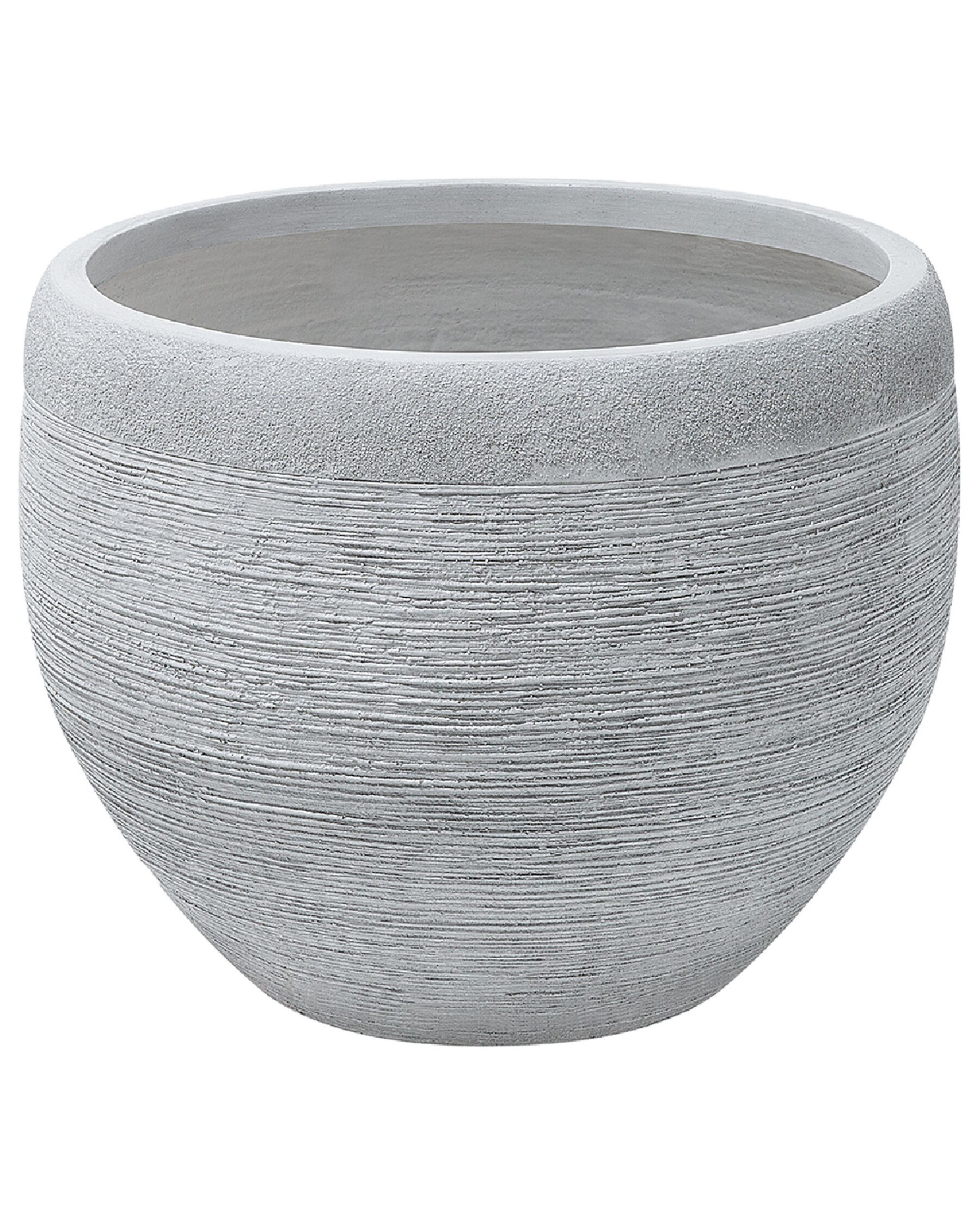 Stone Plant Pot 50x50x39 cm White ZAKROS _856400