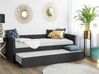 Łóżko wysuwane tapicerowane 80 x 200 cm ciemnoszare LIBOURNE_770622