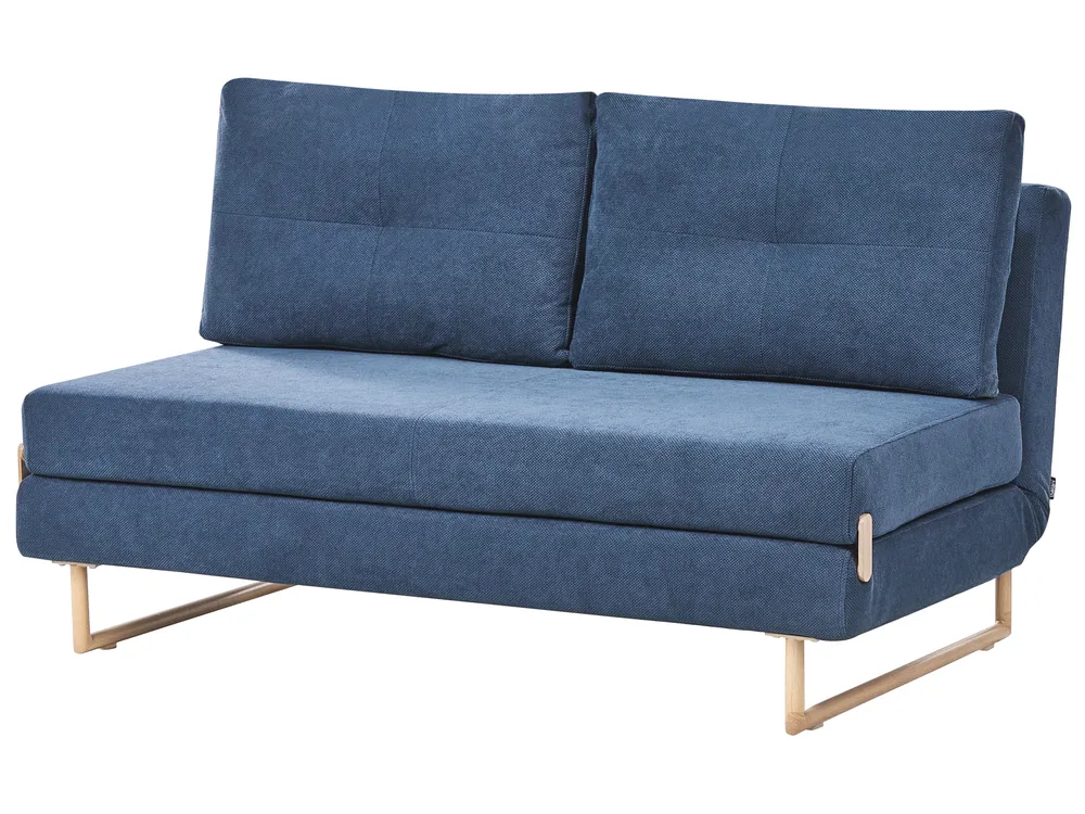 Divano letto 3 posti JERSLEV Tessuto Blu_1012911