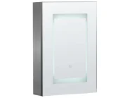 Szafka łazienkowa wisząca z lustrem LED MALASPINA 40 cm 60 cm Czarny_905845