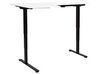 Electric Adjustable Left Corner Desk 160 x 59 cm Black and White DESTINES _927808