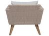 Lounge Set Rattan braun 4-Sitzer Auflagen grau VITTORIA_744946