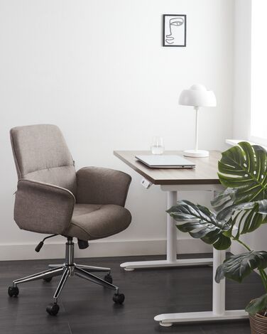 Swivel Office Chair Brown RAVISHING