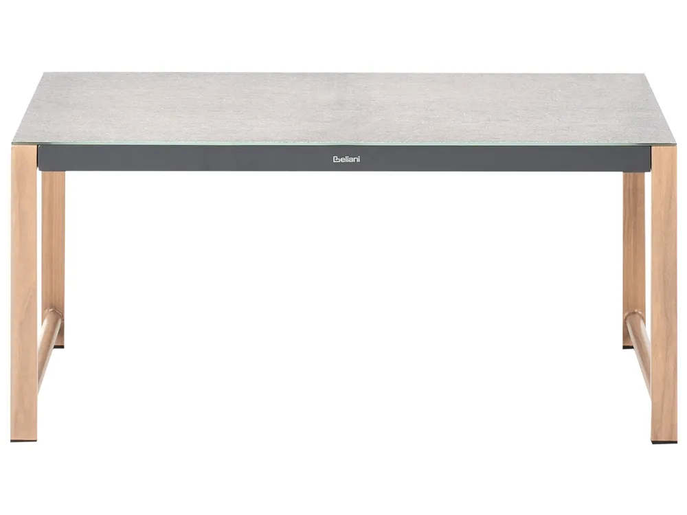 Garden Lounge Set with Table and Ottoman 5 Seater NOLA Metal Grey_998385