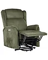 Electric Recliner Chair ELEGY with Footrest Fabric Green