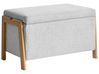 Upholstered Storage Bench EDLAND Fabric Light Grey