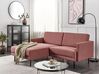 2-Sitzer Ecksofa rosa-braun rechtsseitig BREDA_876073