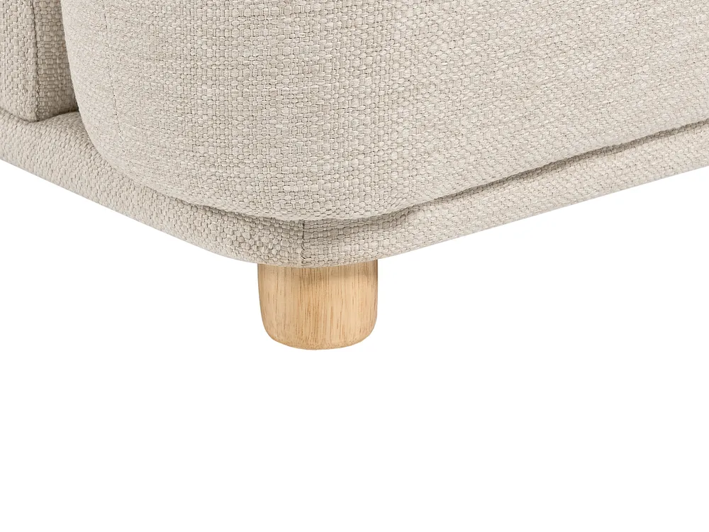 Sofa 3 Seater LUVOS Fabric Light Beige_885551