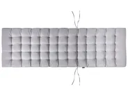 Lettino Prendisole con Cuscino CESANA PREMIUM Legno d'acacia Grigio chiaro_990957