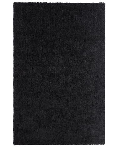 Fekete hosszú szálú szőnyeg 200 x 300 cm DEMRE