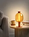 Wireless LED Table Lamp PULANGI with Dimmer Metal Brown