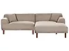 Corner Sofa HOLT Fabric Taupe Left Hand