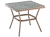 Mesa de balcón CASPRI 80 cm 80 cm Vidrio Negro/Blanco