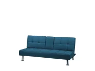 Sofa Bed 3 Seater ROXEN Fabric Blue_793789