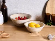 Set of 2 Bowls LUXOR Mango Wood Light Brown_1021566