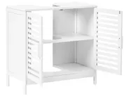 Szafka łazienkowa pod umywalkę MISSOULA 60 cm Bambus Biały_1031765