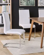 Lot de 2 chaises de salle à manger GREEDIN Cuir PU Blanc_790042