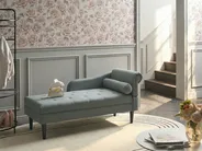 Right-Hand Chaise Longue YVOIRE Fabric Green_1040393