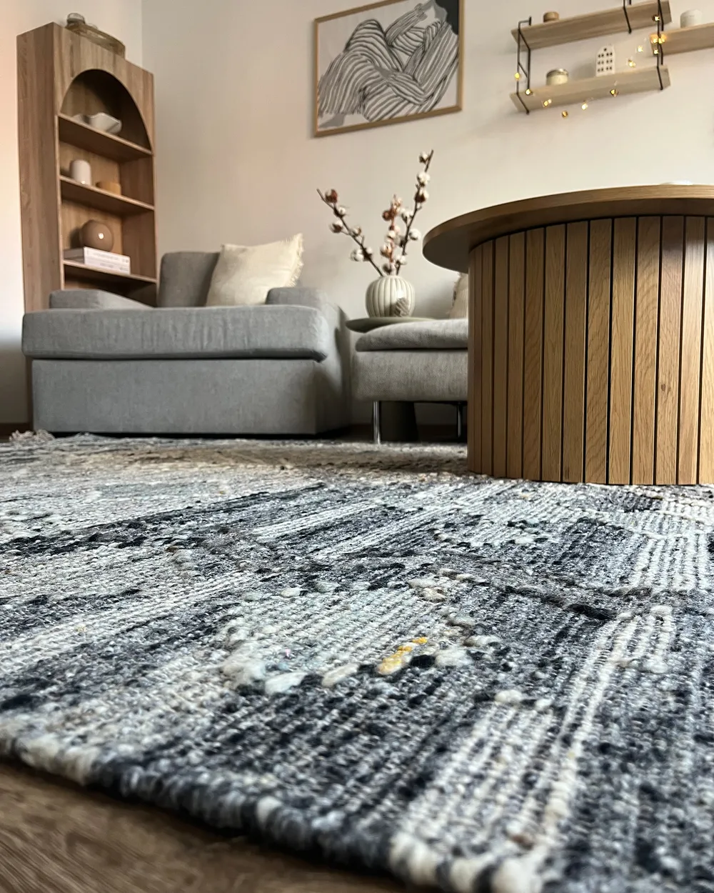 Tapis kilim irakien vintage : ancien en laine tissée à la main (288 x 95 cm) - France