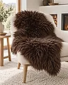 Sheepskin Rug ULURU Dark Brown 65 x 110 cm