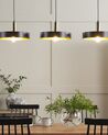 3 Light Pendant Lamp Black and Gold HARENA_818206