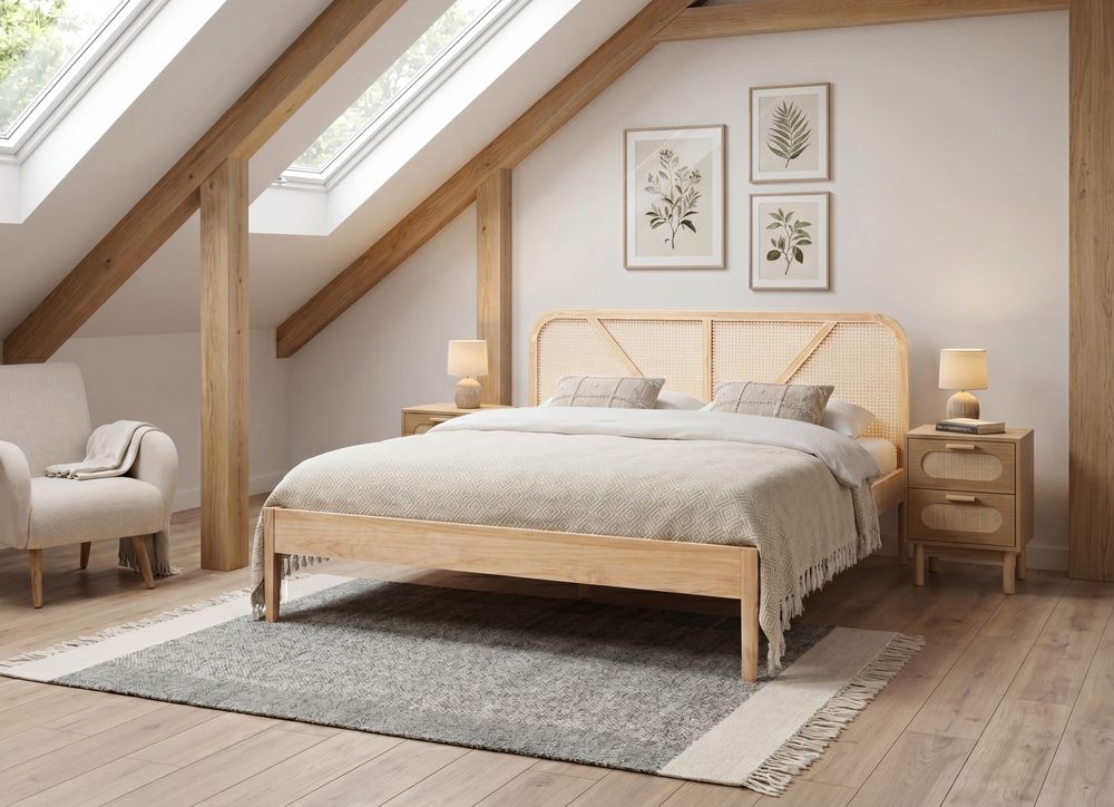 Letto Legno di pino BELLEME 160 x 200 cm Marrone chiaro