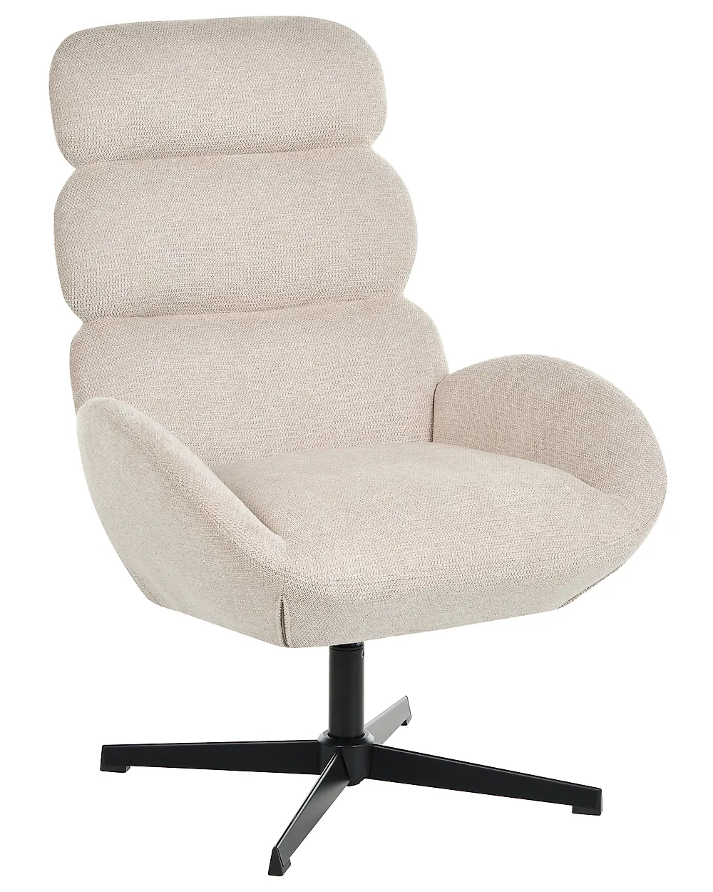 Swivel Armchair AALBORG Fabric Light Beige