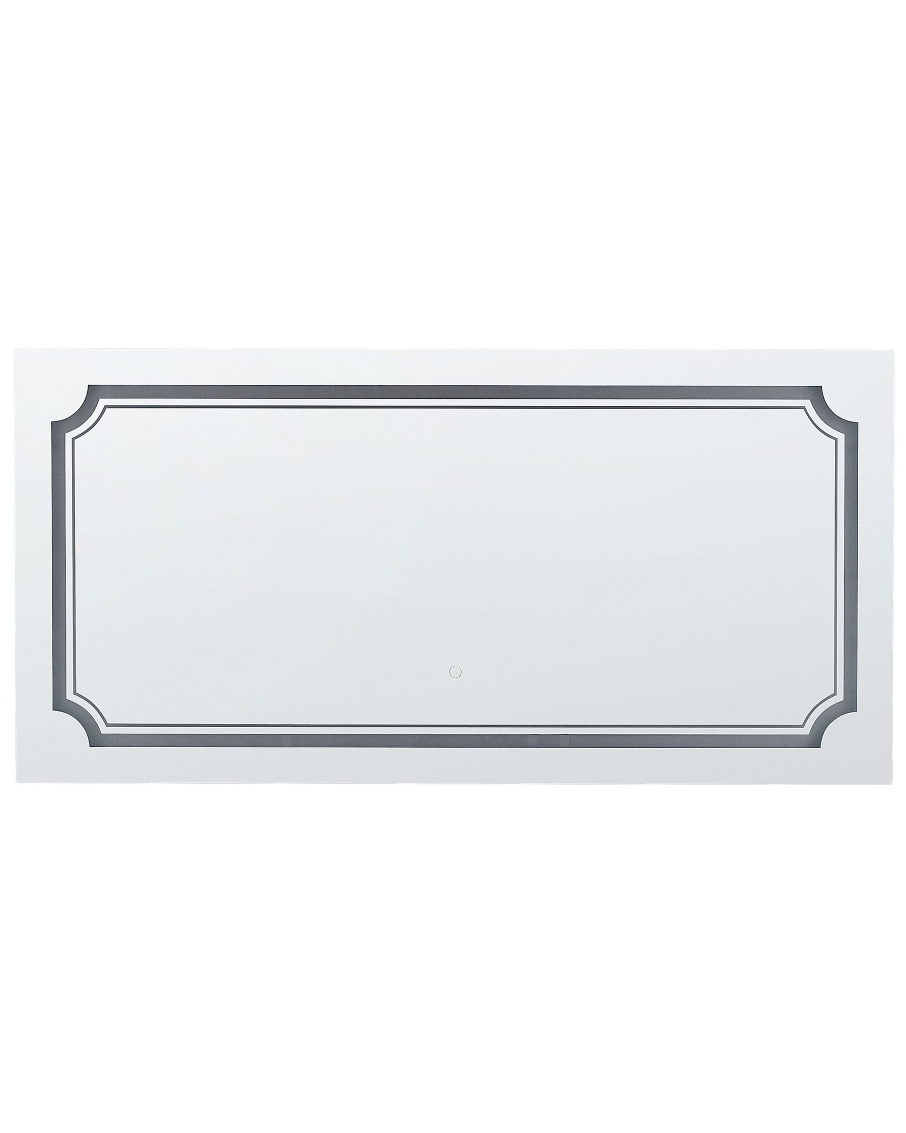 Espejo de pared LED de vidrio plateado 120 x 60 cm ARROMACHNES_837489