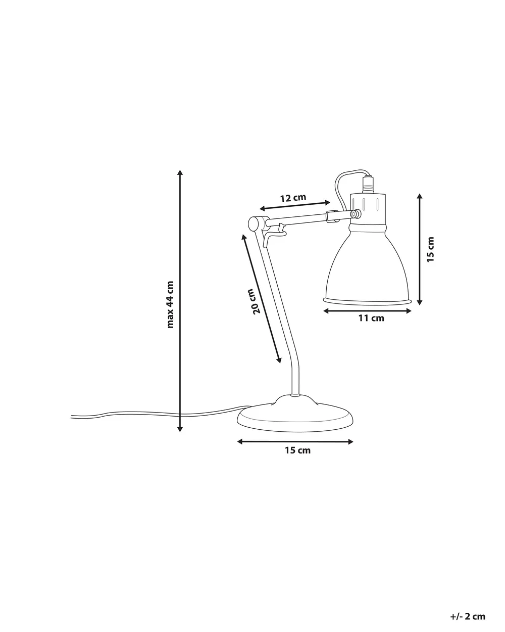 Desk Lamp MONSAN Adjustable Metal Brass_799821