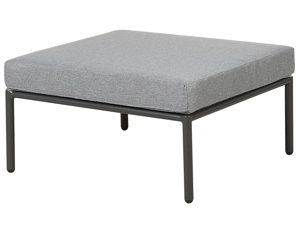 Set di divani angolari da giardino 6 posti FORANO Metallo Grigio_811016