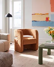 Armchair VIDSEL Chenille Orange_1155488