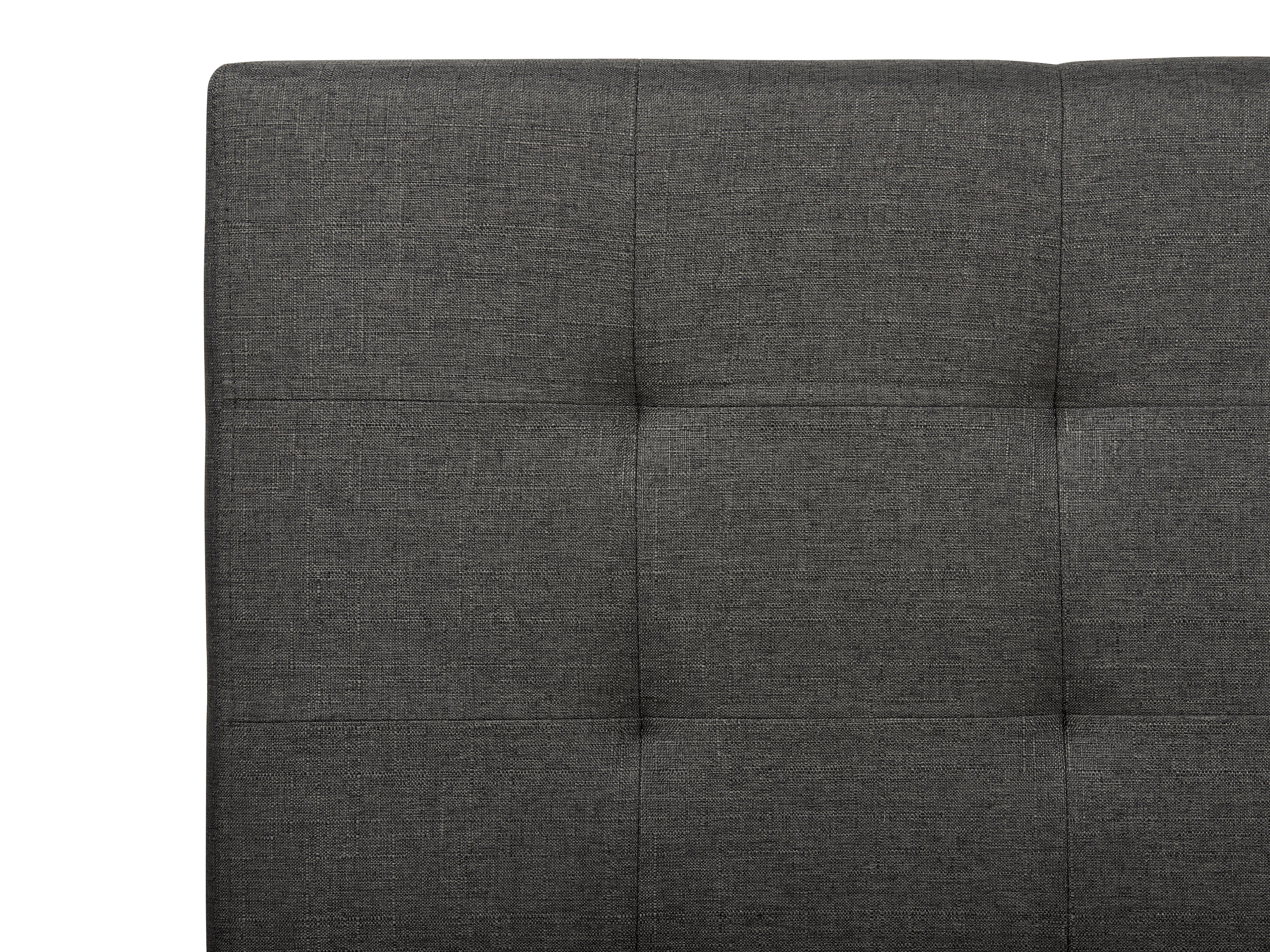 Cama Tecido LA ROCHELLE 140 x 200 cm Cinzento escuro_744996
