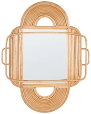 Wall Mirror ALCORN 70 cm 90 cm Rattan Natural_894134