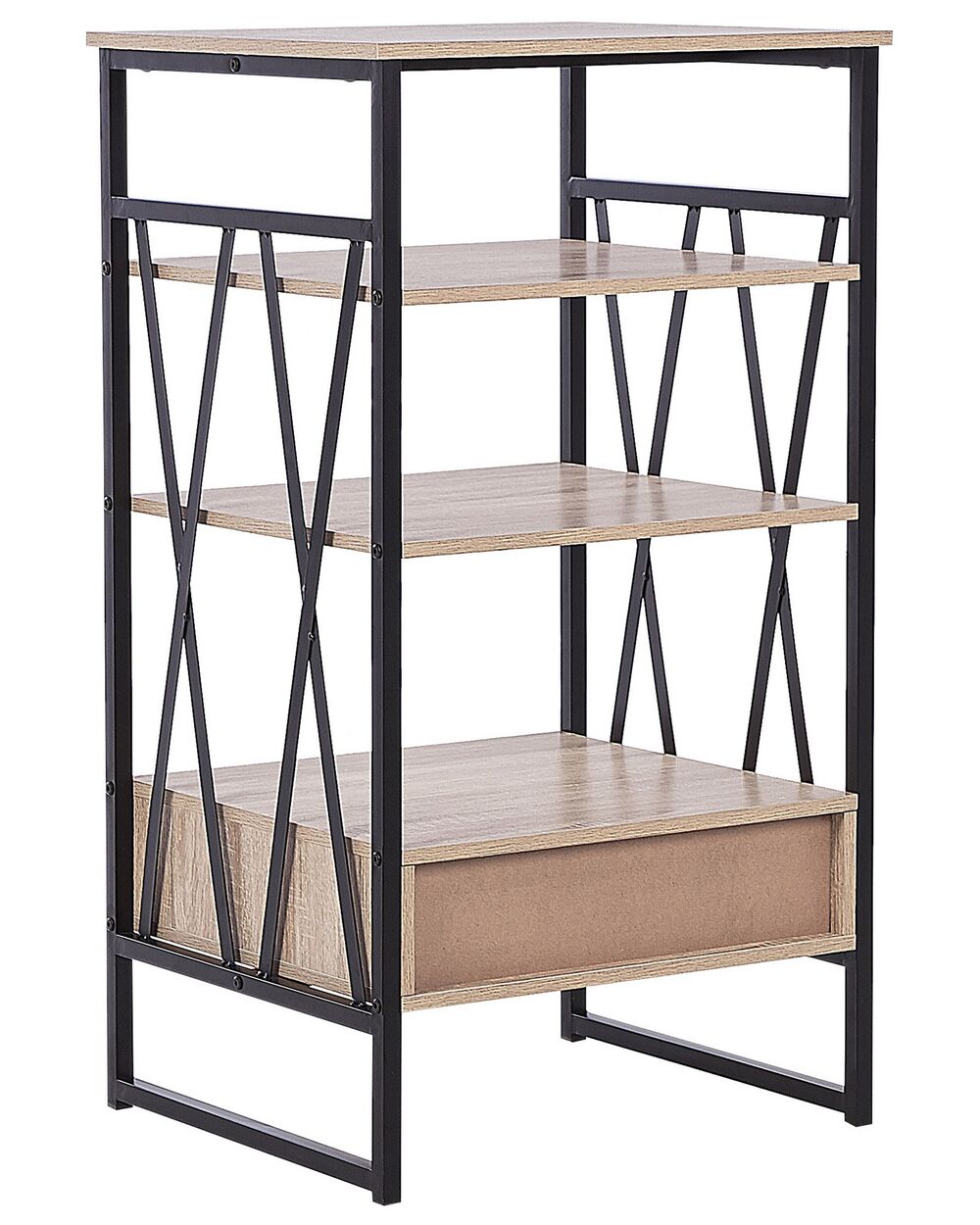 3 Tier Bookshelf Light Wood KEENE Beliani