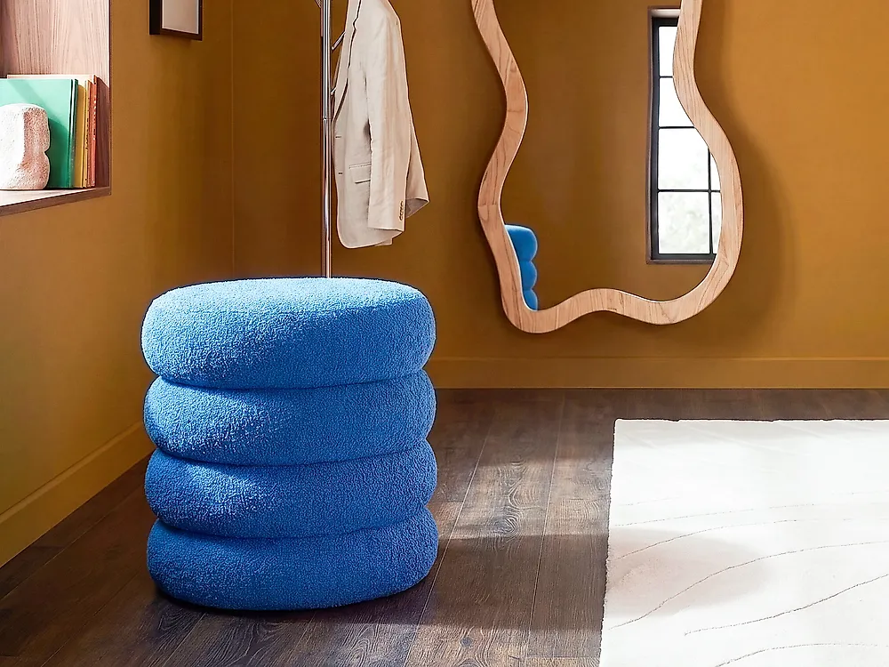 Pouffe SUMPTER Boucle Blue_1176570