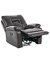 Recliner Chair BERGEN with Footrest Faux Leather Brown