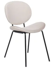 Set di 2 sedie da pranzo LUANA Velluto Beige chiaro_884775