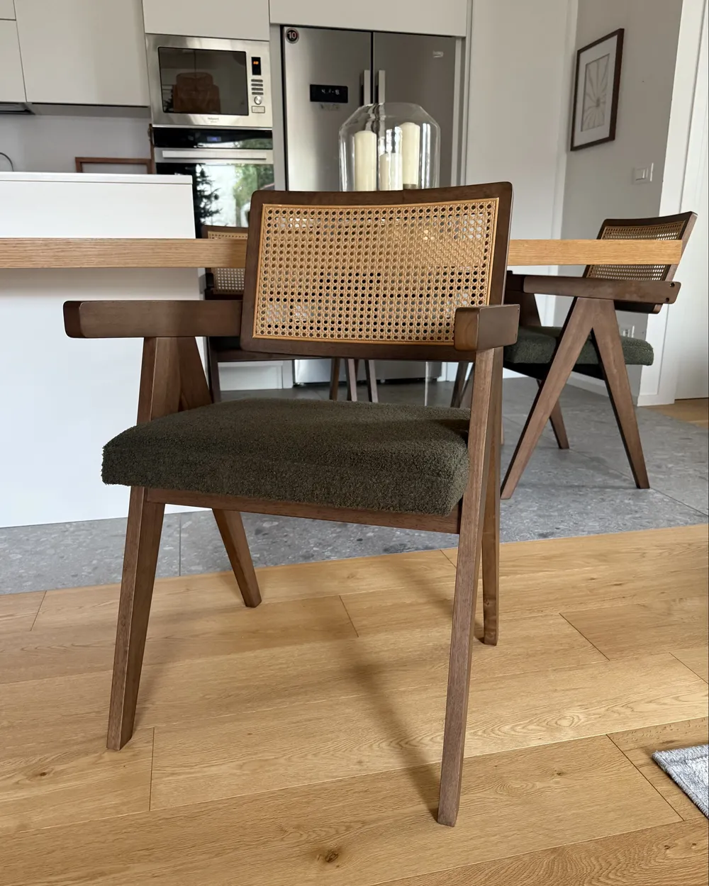 Set di 2 sedie da pranzo AVA Legno Marrone/Verde_1041749