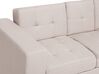 Slaapbank met hocker stof beige FALSTER_751404