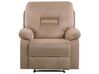 Velvet LED Electric Recliner Living Room Set with USB Port Beige BERGEN_835338