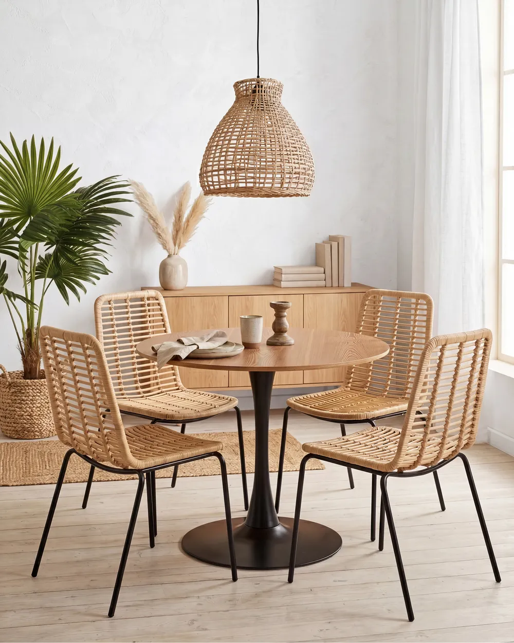 Set of 2 Dining Chairs TAOS Rattan Natural_1086596