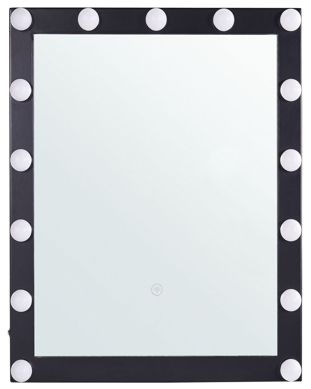Specchio da bagno con luce LED ODENAS 50 cm 60 cm Nero