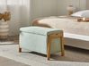 Upholstered Storage Bench EDLAND Fabric Light Green