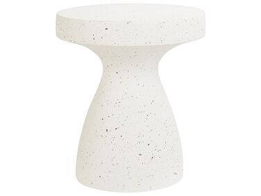Accent Side Table Off-White Terrazzo Effect BIVIERE