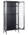 Vitrine Metall schwarz 5-Fächer 181 cm FOXTON_850355