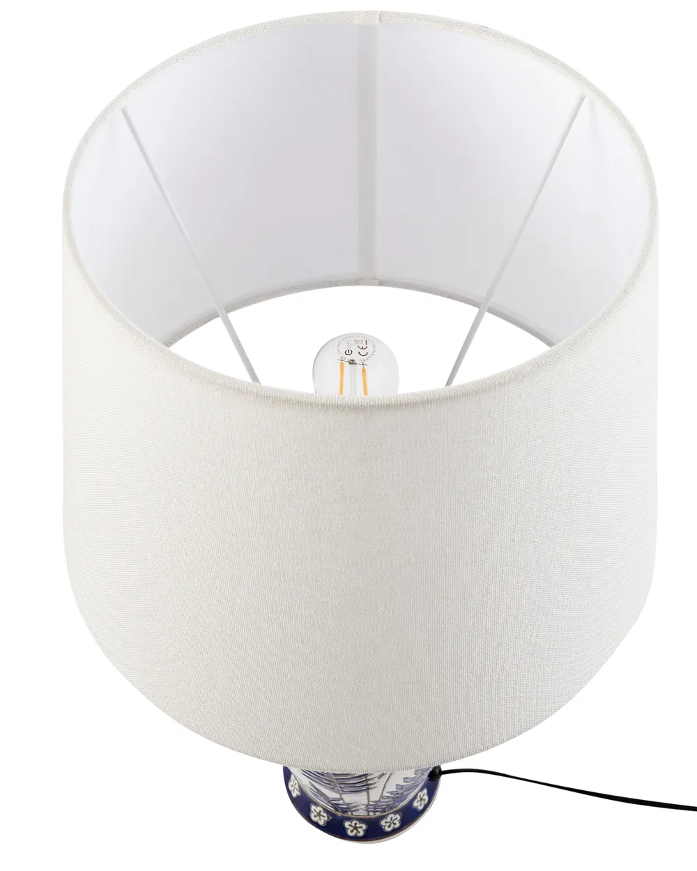Table Lamp BIJELA Porcelain White/ Blue_980602