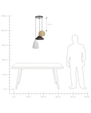 Pendant Lamp ENDRICK Wicker Natural White Brown_872921